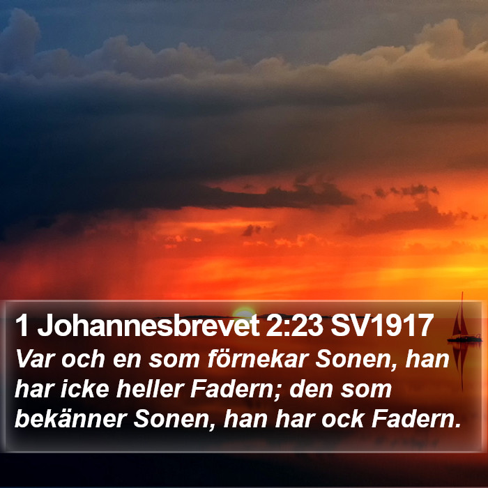 1 Johannesbrevet 2:23 SV1917 Bible Study