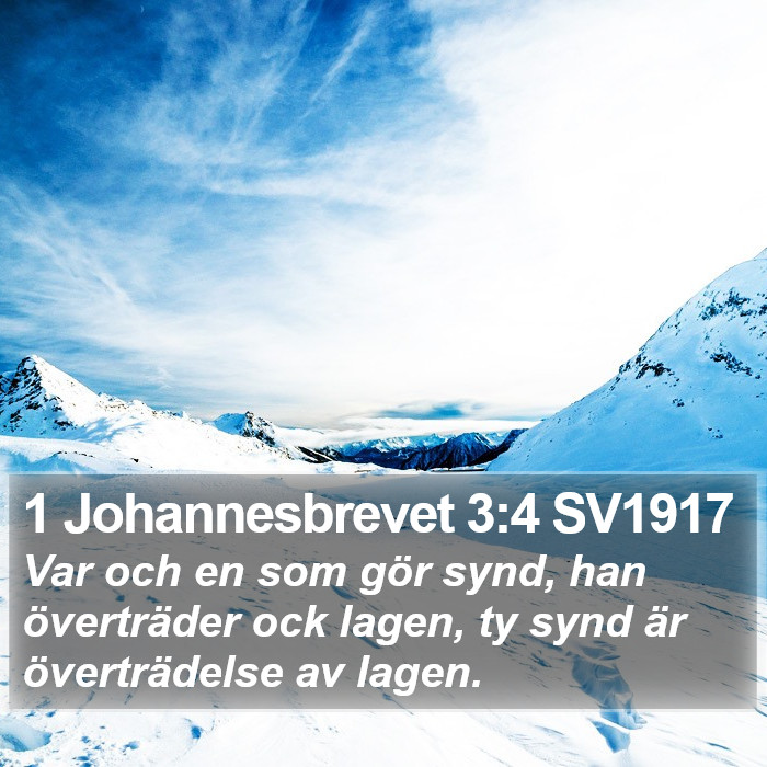 1 Johannesbrevet 3:4 SV1917 Bible Study