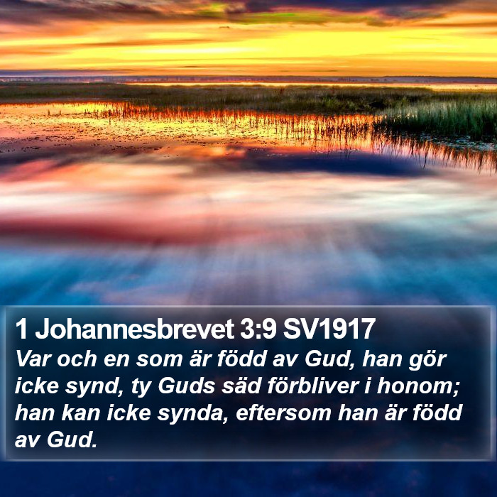 1 Johannesbrevet 3:9 SV1917 Bible Study
