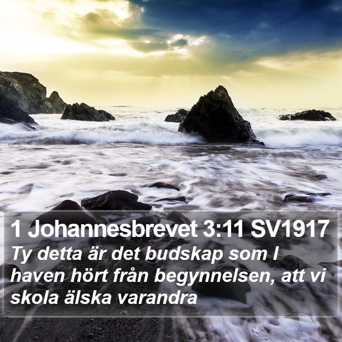 1 Johannesbrevet 3:11 SV1917 Bible Study