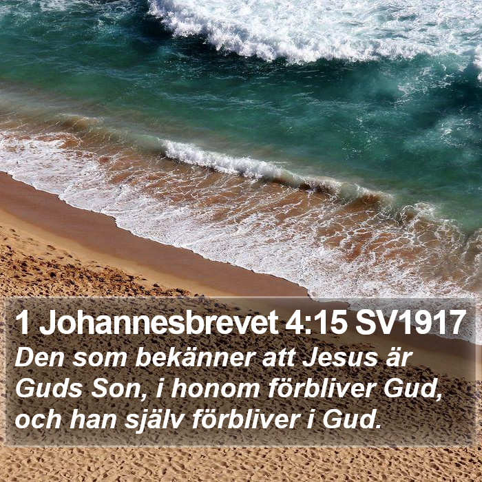 1 Johannesbrevet 4:15 SV1917 Bible Study