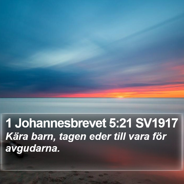 1 Johannesbrevet 5:21 SV1917 Bible Study