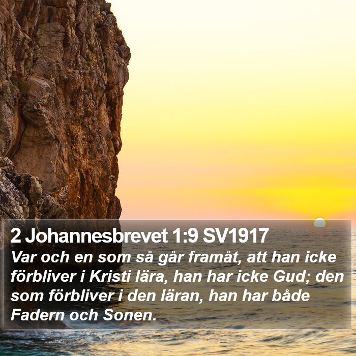 2 Johannesbrevet 1:9 SV1917 Bible Study