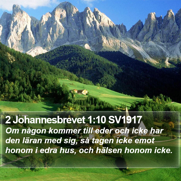 2 Johannesbrevet 1:10 SV1917 Bible Study