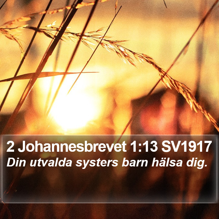 2 Johannesbrevet 1:13 SV1917 Bible Study