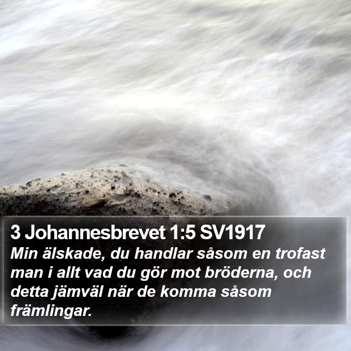 3 Johannesbrevet 1:5 SV1917 Bible Study