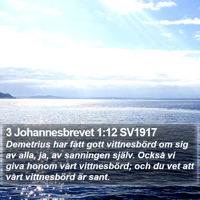 3 Johannesbrevet 1:12 SV1917 Bible Study