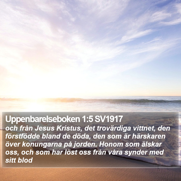 Uppenbarelseboken 1:5 SV1917 Bible Study