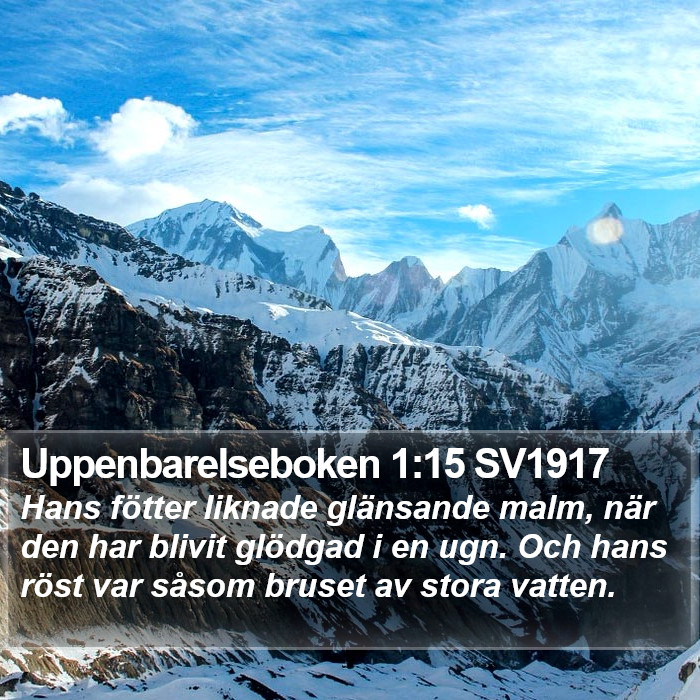 Uppenbarelseboken 1:15 SV1917 Bible Study