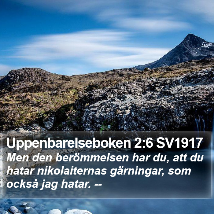 Uppenbarelseboken 2:6 SV1917 Bible Study