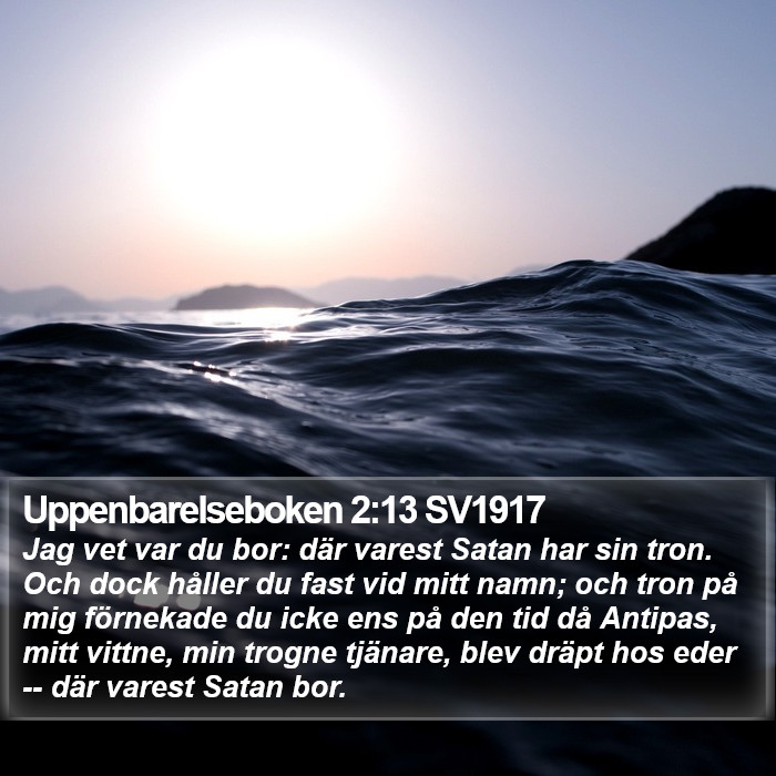 Uppenbarelseboken 2:13 SV1917 Bible Study