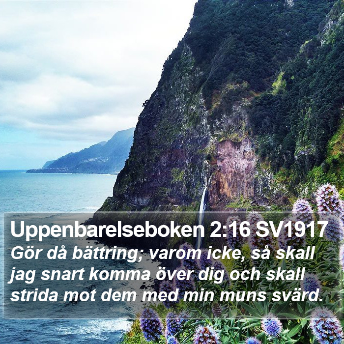 Uppenbarelseboken 2:16 SV1917 Bible Study