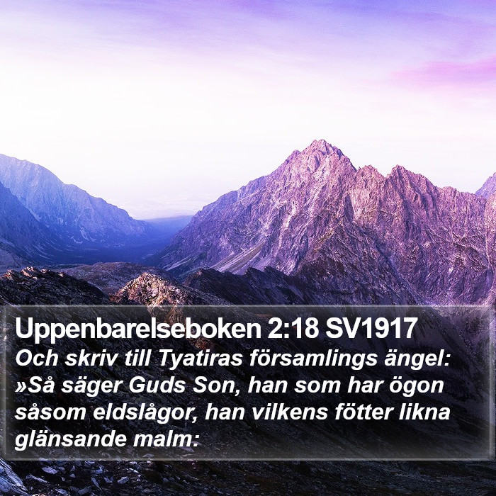 Uppenbarelseboken 2:18 SV1917 Bible Study