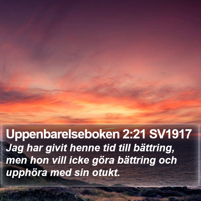 Uppenbarelseboken 2:21 SV1917 Bible Study