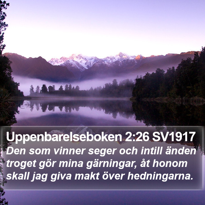 Uppenbarelseboken 2:26 SV1917 Bible Study