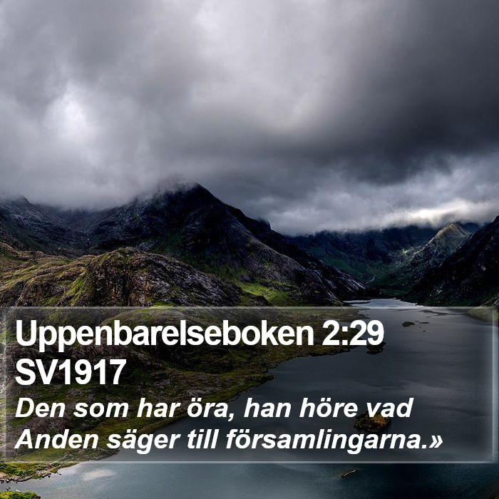 Uppenbarelseboken 2:29 SV1917 Bible Study