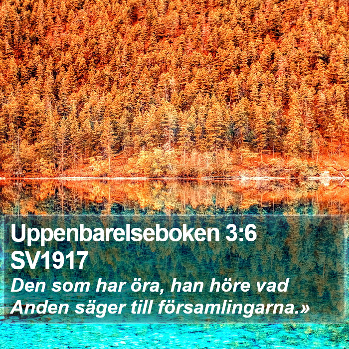 Uppenbarelseboken 3:6 SV1917 Bible Study