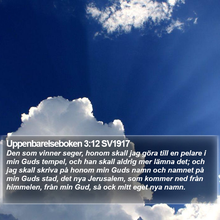 Uppenbarelseboken 3:12 SV1917 Bible Study