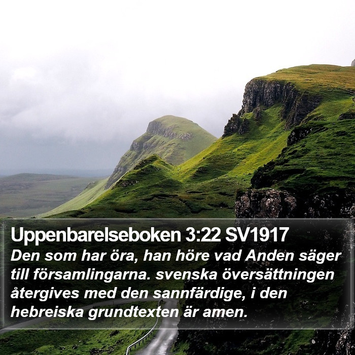 Uppenbarelseboken 3:22 SV1917 Bible Study