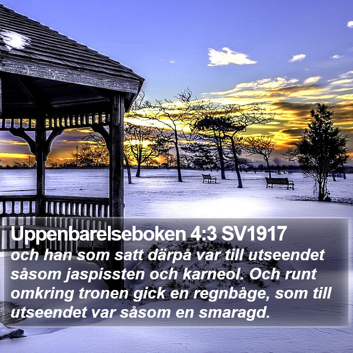 Uppenbarelseboken 4:3 SV1917 Bible Study