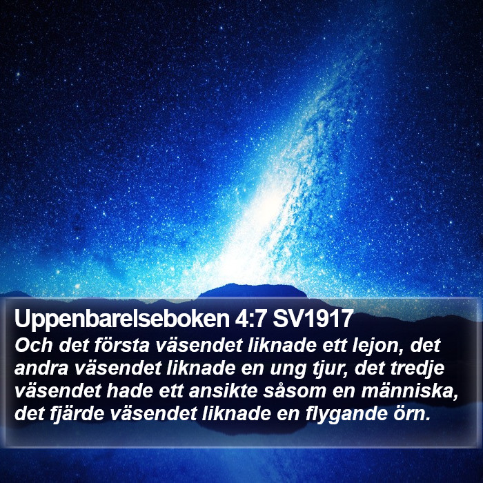 Uppenbarelseboken 4:7 SV1917 Bible Study