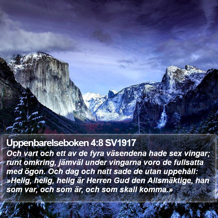 Uppenbarelseboken 4:8 SV1917 Bible Study