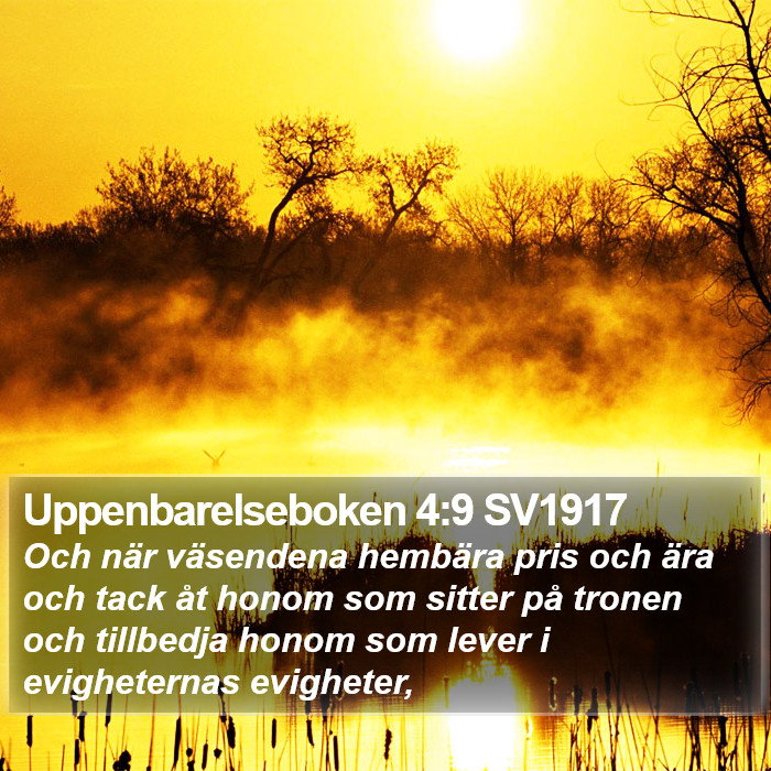 Uppenbarelseboken 4:9 SV1917 Bible Study