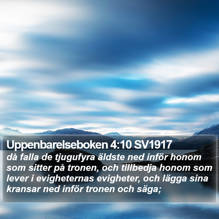 Uppenbarelseboken 4:10 SV1917 Bible Study