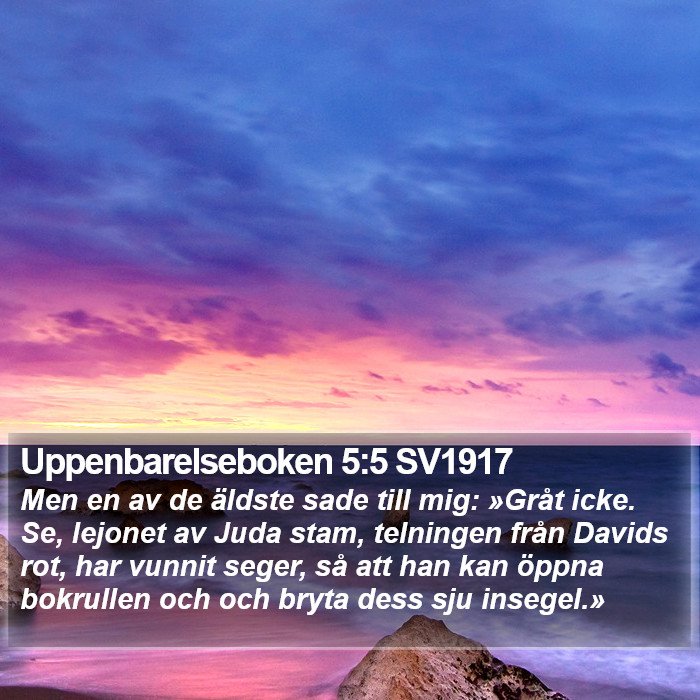 Uppenbarelseboken 5:5 SV1917 Bible Study