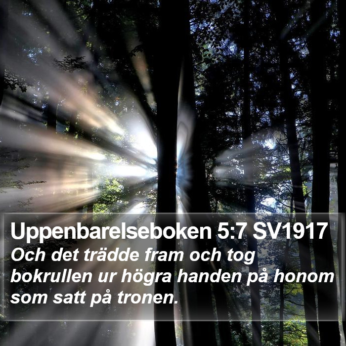 Uppenbarelseboken 5:7 SV1917 Bible Study