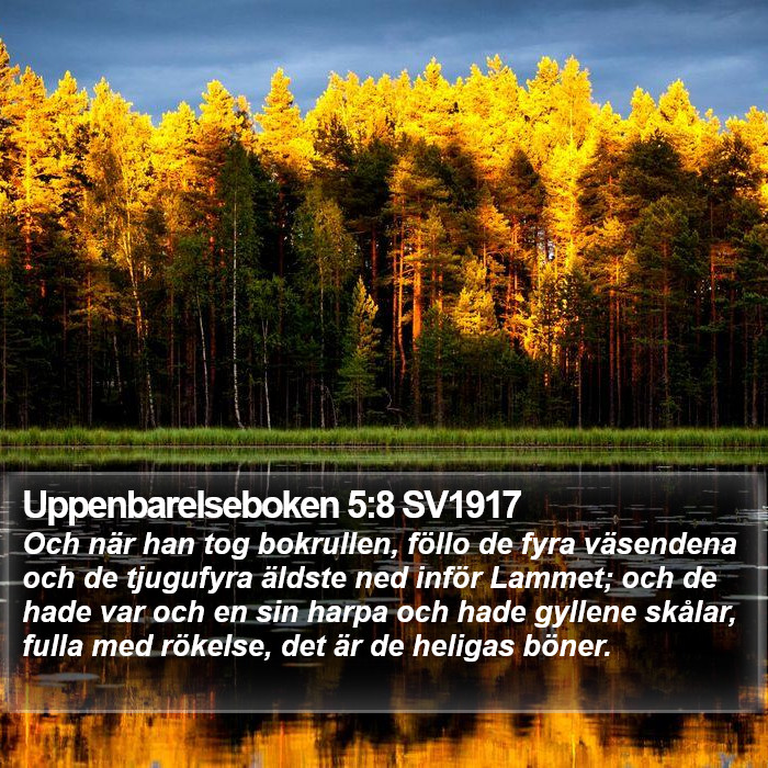 Uppenbarelseboken 5:8 SV1917 Bible Study