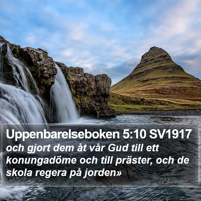 Uppenbarelseboken 5:10 SV1917 Bible Study