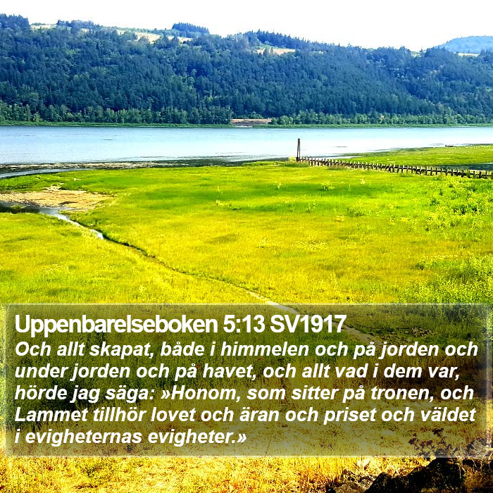 Uppenbarelseboken 5:13 SV1917 Bible Study