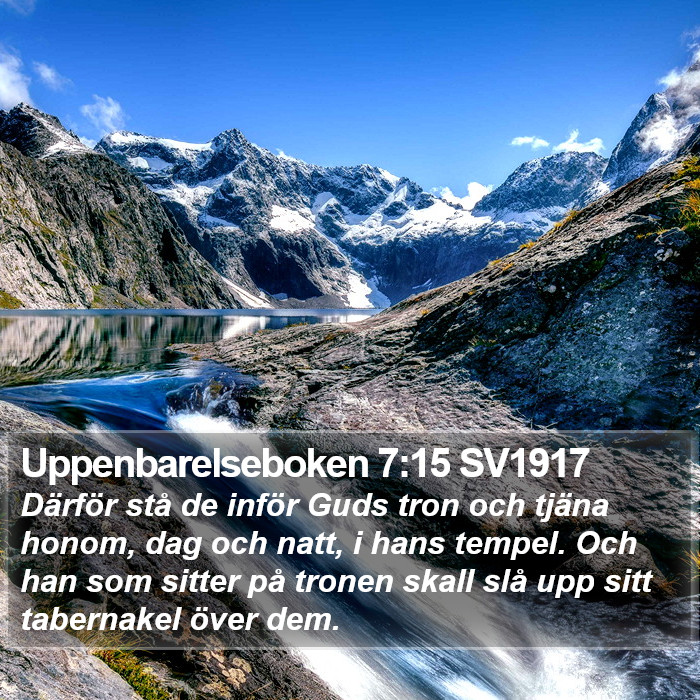 Uppenbarelseboken 7:15 SV1917 Bible Study