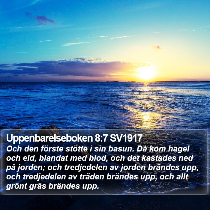 Uppenbarelseboken 8:7 SV1917 Bible Study