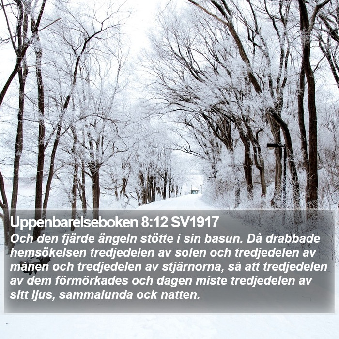 Uppenbarelseboken 8:12 SV1917 Bible Study