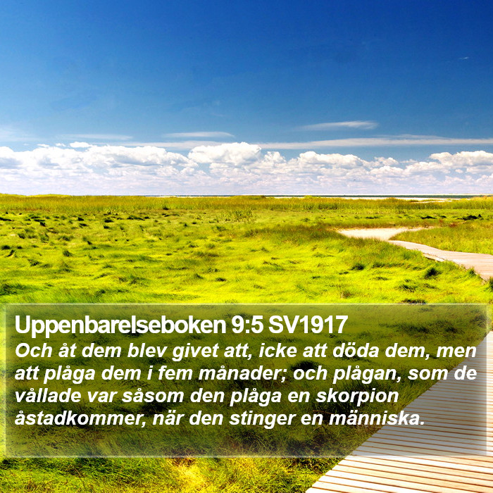 Uppenbarelseboken 9:5 SV1917 Bible Study