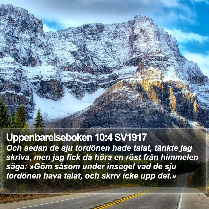 Uppenbarelseboken 10:4 SV1917 Bible Study