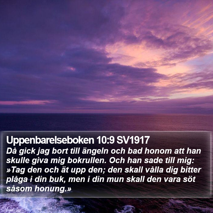 Uppenbarelseboken 10:9 SV1917 Bible Study