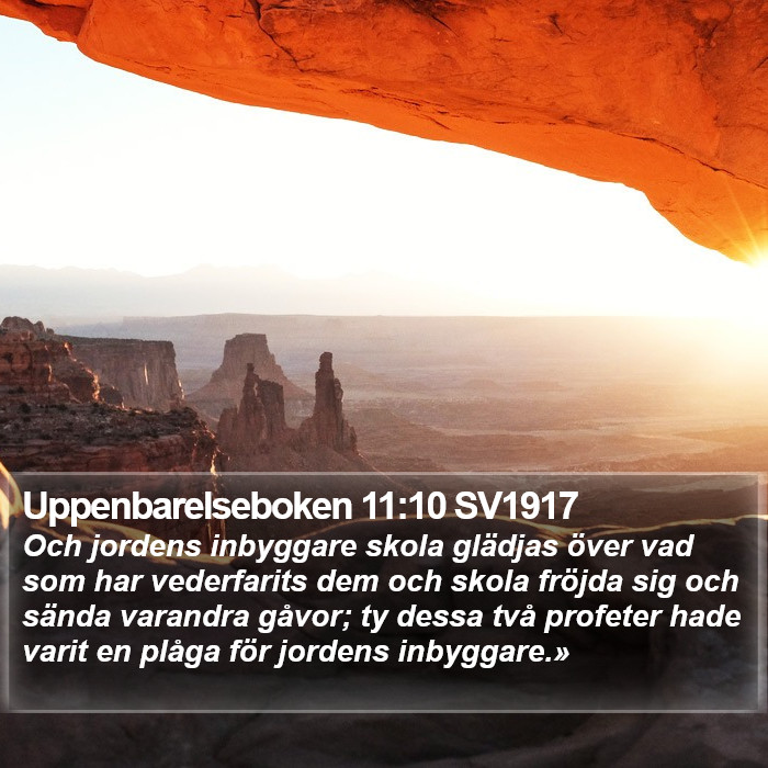 Uppenbarelseboken 11:10 SV1917 Bible Study