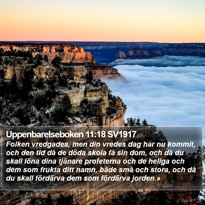 Uppenbarelseboken 11:18 SV1917 Bible Study