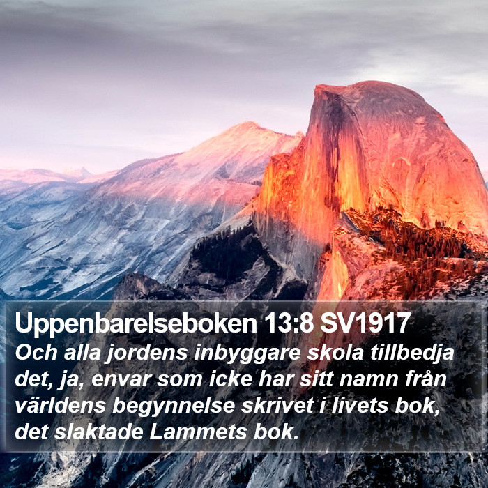 Uppenbarelseboken 13:8 SV1917 Bible Study