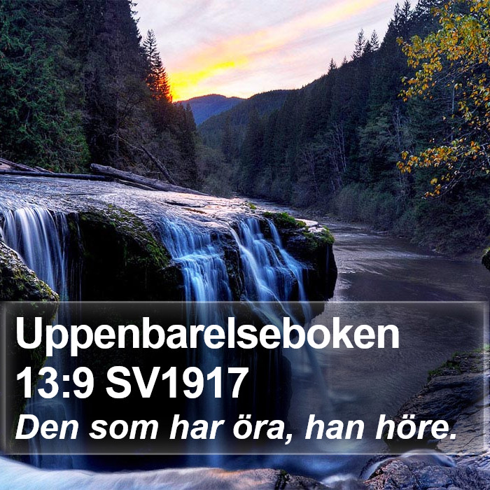 Uppenbarelseboken 13:9 SV1917 Bible Study
