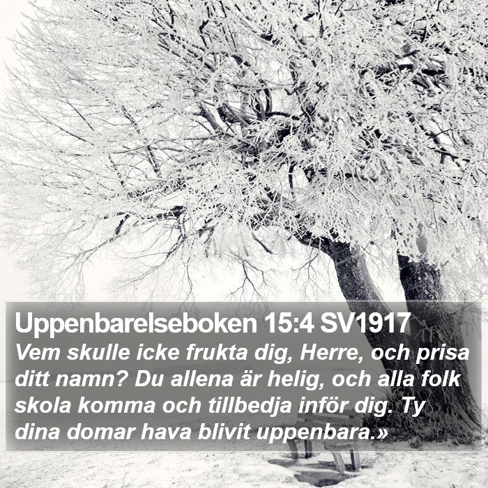 Uppenbarelseboken 15:4 SV1917 Bible Study