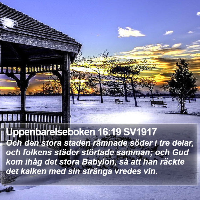 Uppenbarelseboken 16:19 SV1917 Bible Study