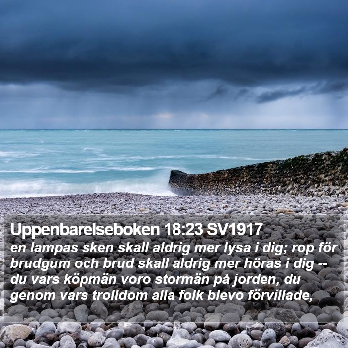 Uppenbarelseboken 18:23 SV1917 Bible Study