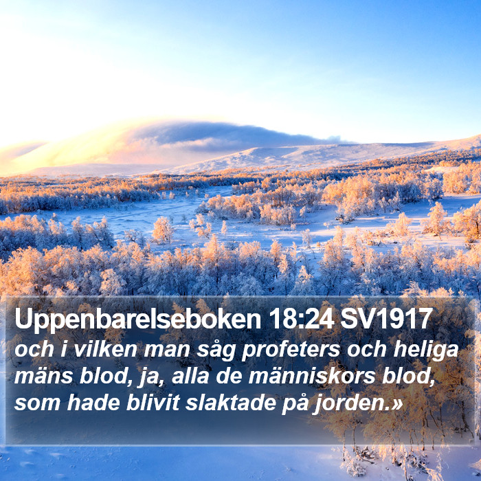 Uppenbarelseboken 18:24 SV1917 Bible Study