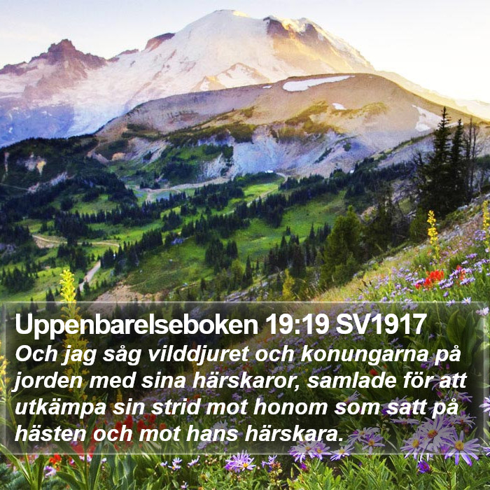 Uppenbarelseboken 19:19 SV1917 Bible Study