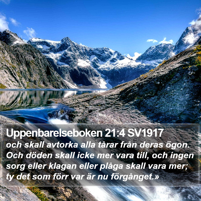 Uppenbarelseboken 21:4 SV1917 Bible Study