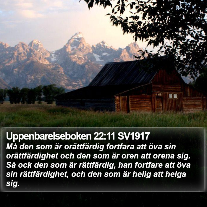 Uppenbarelseboken 22:11 SV1917 Bible Study